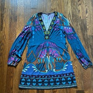 Gorgeous beaded v-neck Hale Bob dress